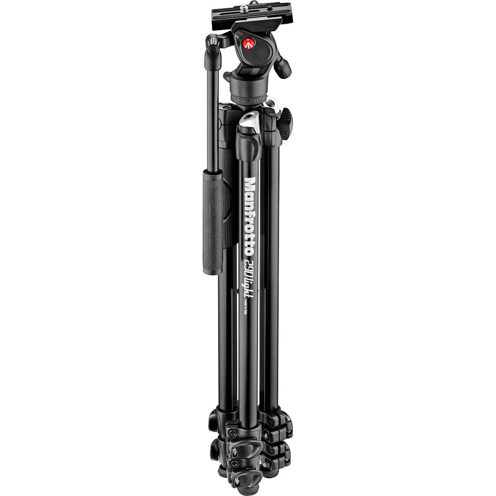 Manfrotto 290 Light 2-Stage Aluminum Tripod with Befree Live Fluid Video Head Kit (MK290LTA3-V)