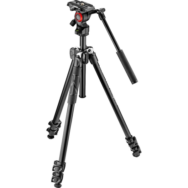 Manfrotto 290 Light 2-Stage Aluminum Tripod with Befree Live Fluid Video Head Kit (MK290LTA3-V)