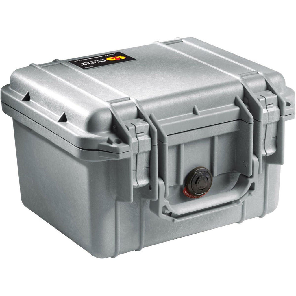 Pelican 1300 Case with Foam (Silver)