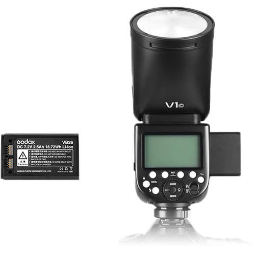 Godox V1 Flash for Nikon with VB26 Battery Kit 