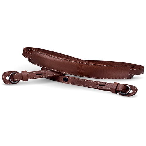 brown leather camera strap