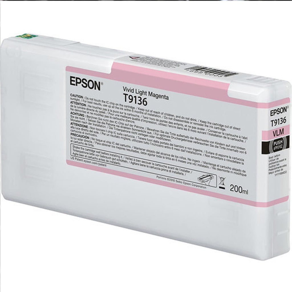 Epson T9136 Ultrachrome HD Ink Cartridge (200ml) Vivid Light Magenta