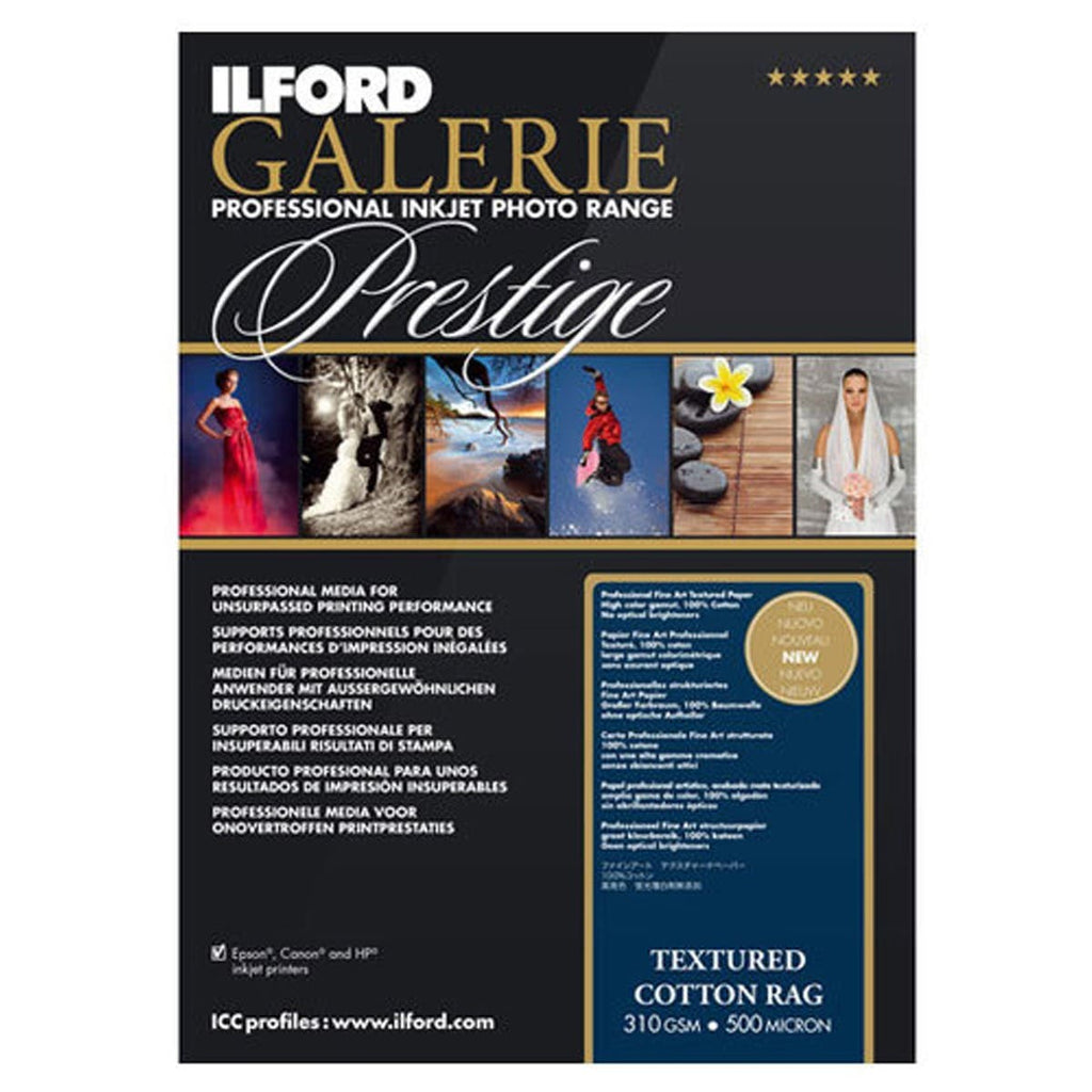 Ilford Galerie Textured Cotton Rag Paper 310GSM A4 (25 Sheets)