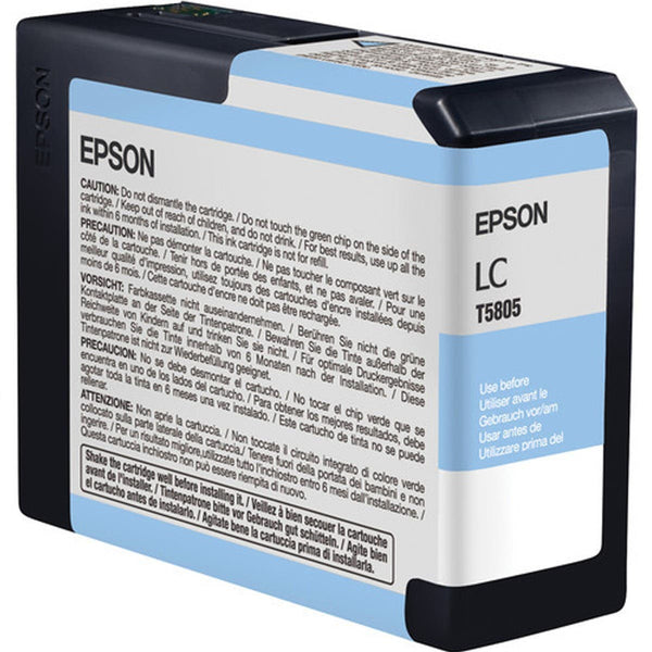 Epson T5805 UltraChrome K3 Light Cyan Ink Cartridge (80ml)