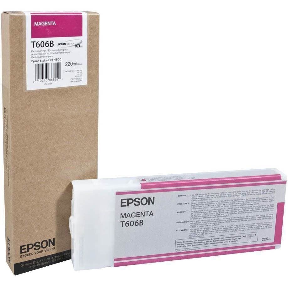 Epson T606B UltraChrome K3 Magenta Ink Cartridge (220 ml)