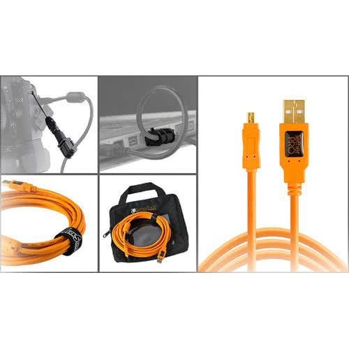 Tether Tools Starter Tethering Kit, USB 2 A to Mini B Hi-Vis