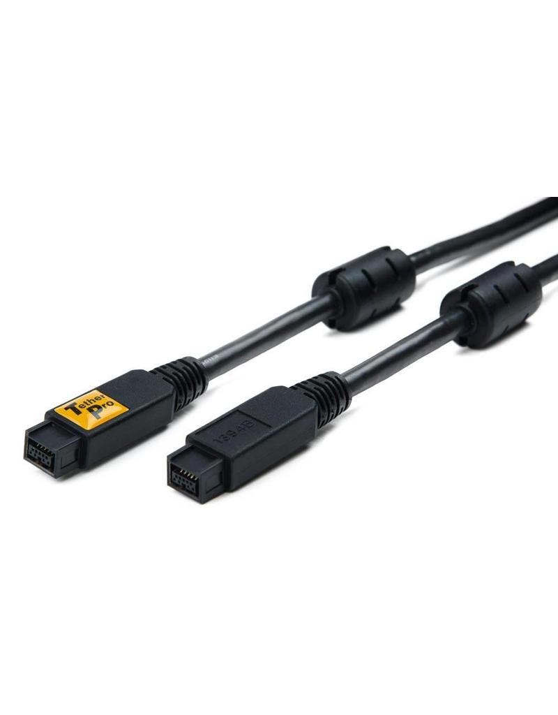 Tether Tools TetherPro FireWire 800 9-Pin to FireWire 400 6-Pin Cable (Black, 15')